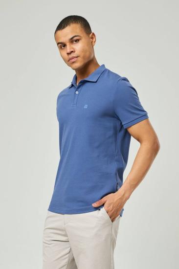 NBM TW 2342 BASIC POLO YAKA T-SHIRT-Blue