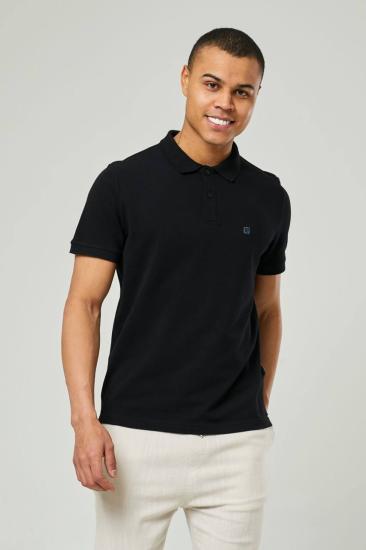 NBM TW 2342 BASIC POLO YAKA T-SHIRT-Black