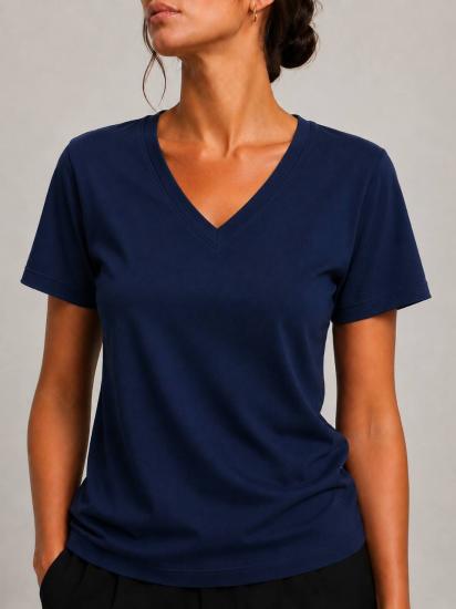 NBW TW BTS 1050 V YAKA REGULAR FIT BASIC T-SHIRT-Navy