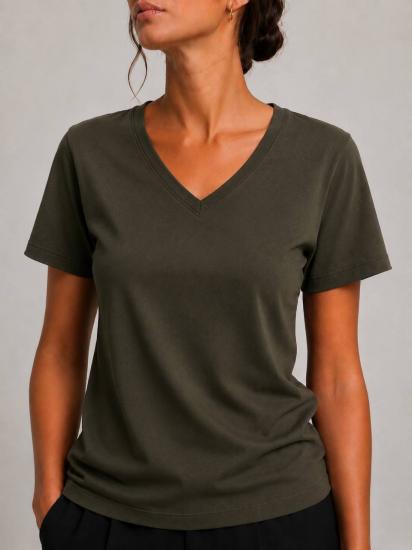 NBW TW BTS 1050 V YAKA REGULAR FIT BASIC T-SHIRT-Haki