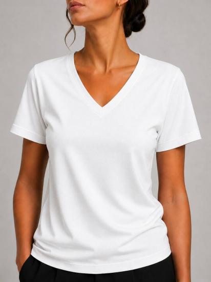 NBW TW BTS 1050 V YAKA REGULAR FIT BASIC T-SHIRT-White