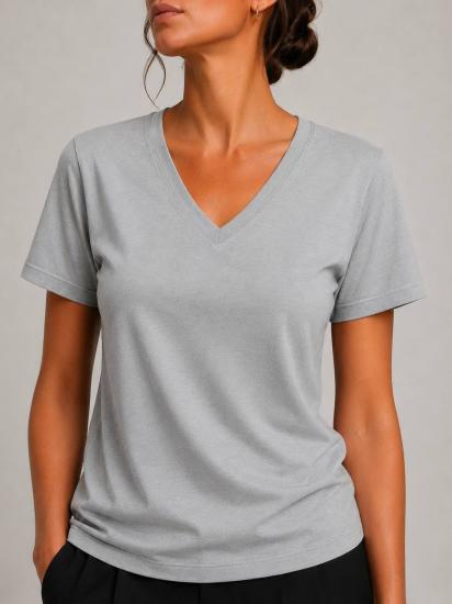 NBW TW BTS 1050 V YAKA REGULAR FIT BASIC T-SHIRT-Grey