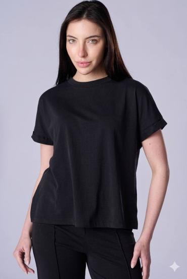 NBW TW BTS 1087 REGULAR FIT TENCEL T-SHIRT-Black