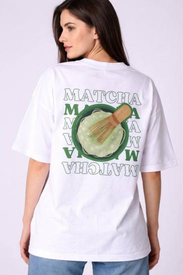 NBW TW BTS 1065 OVERSIZE ARKASI BASKILI T-SHIRT