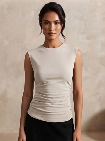 NBW TW BBL 1003 PAMUKLU KOLSUZ YANLARI BUZGULU BODY-Ecru
