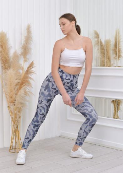 NBW ALBH 1004 KAMFULAJ DESENLI TAYT-Mavi̇-beyaz