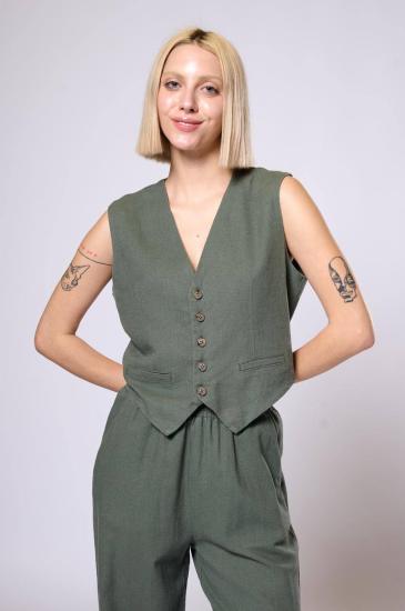 NBW TW BY 8026 KETEN KUMAS YELEK-Haki